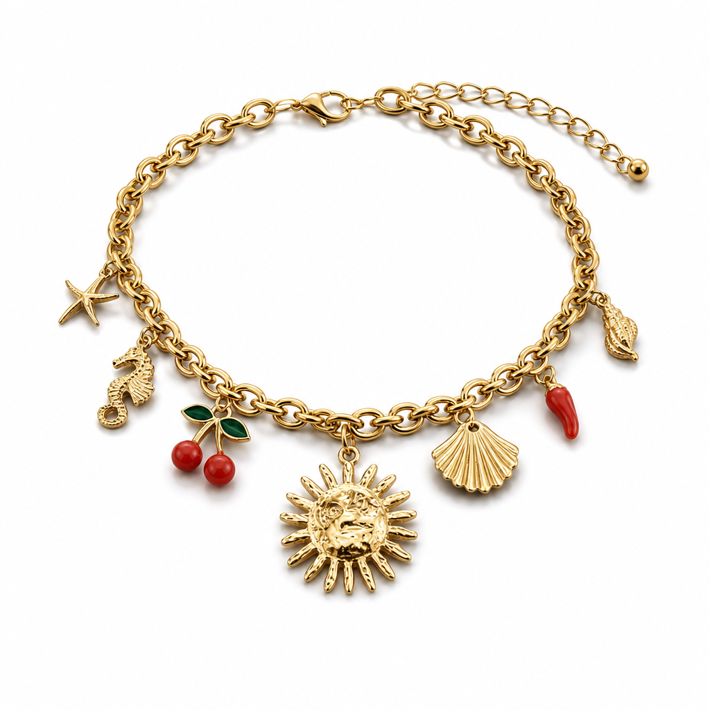Chunky Sun Charm Necklace