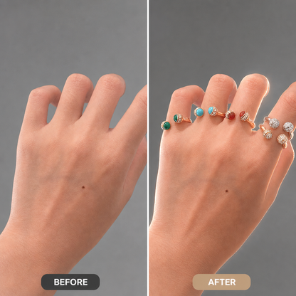 Rotatable Rose Gold Agate Ring