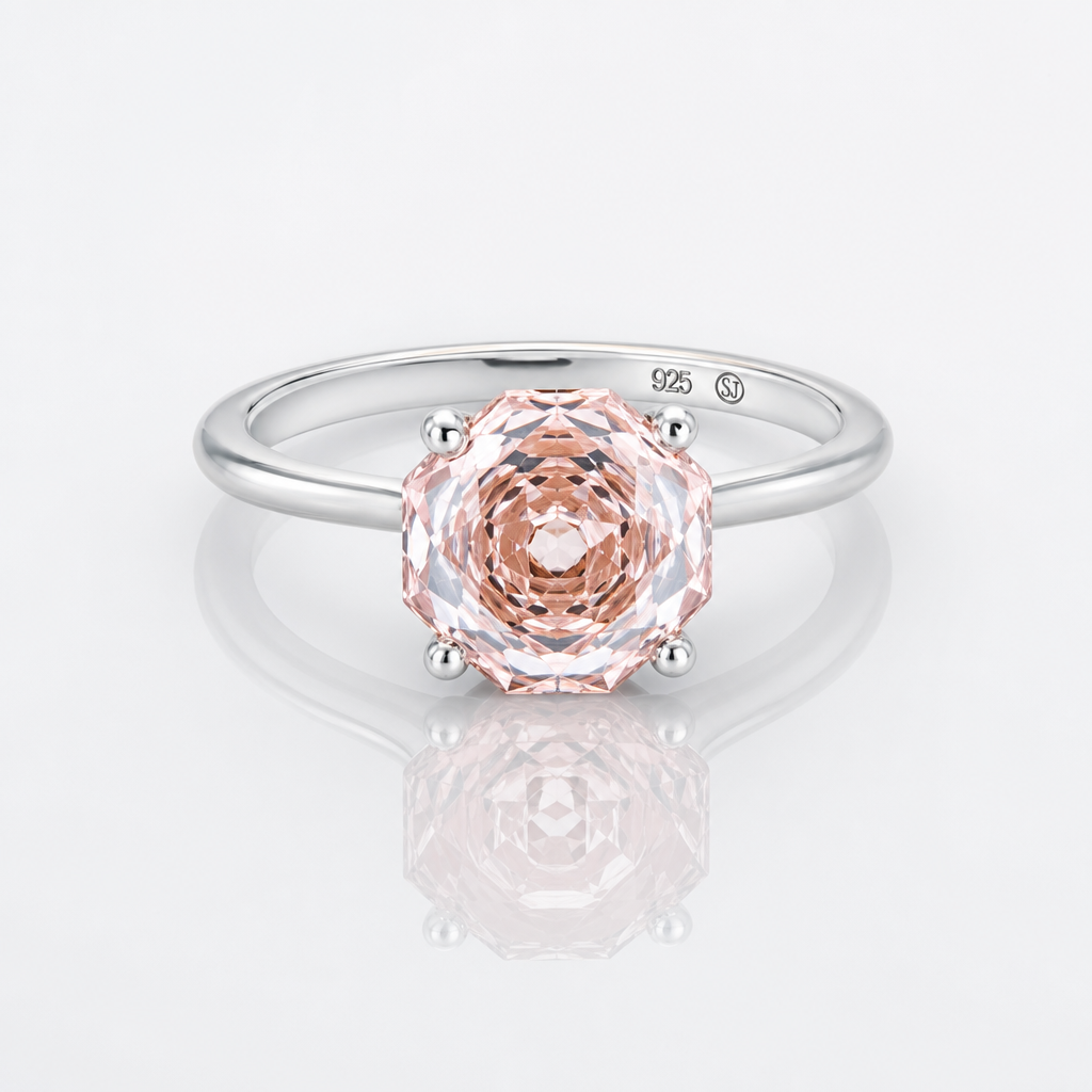Potiy Morganite Octagon Ring