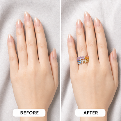 Rainbow Gold Cubic Zirconia Ring