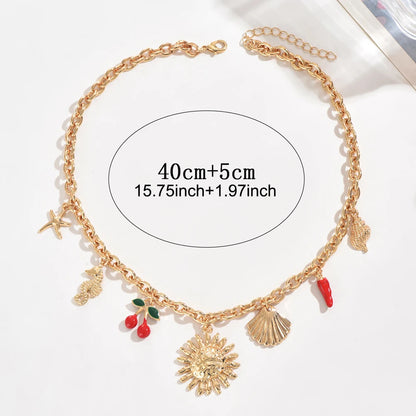 Chunky Sun Charm Necklace