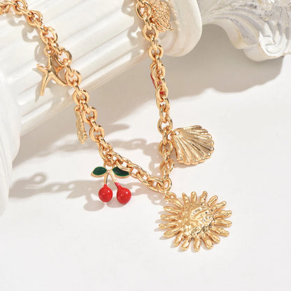 Chunky Sun Charm Necklace